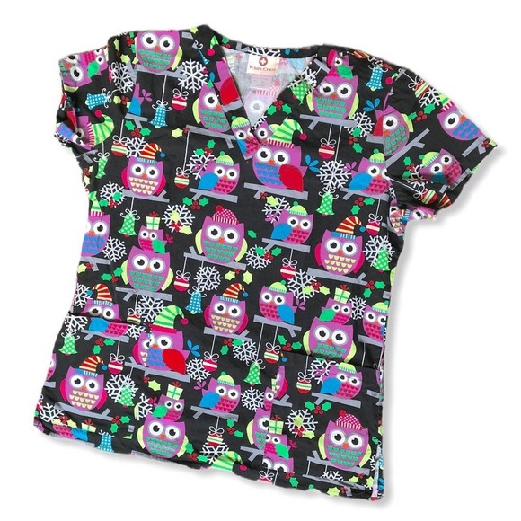 Scrub Top Bundle Mary Engelbreit & Owls Small - Picture 7 of 10